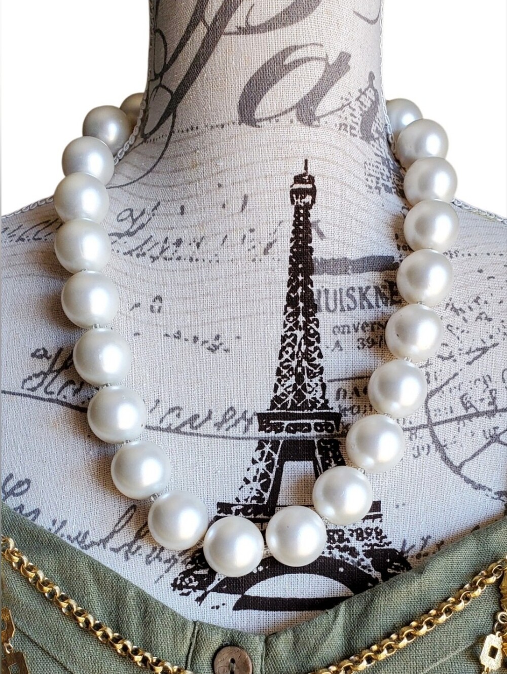 Vtg. 50s Faux Pearls Bubbles Necklace